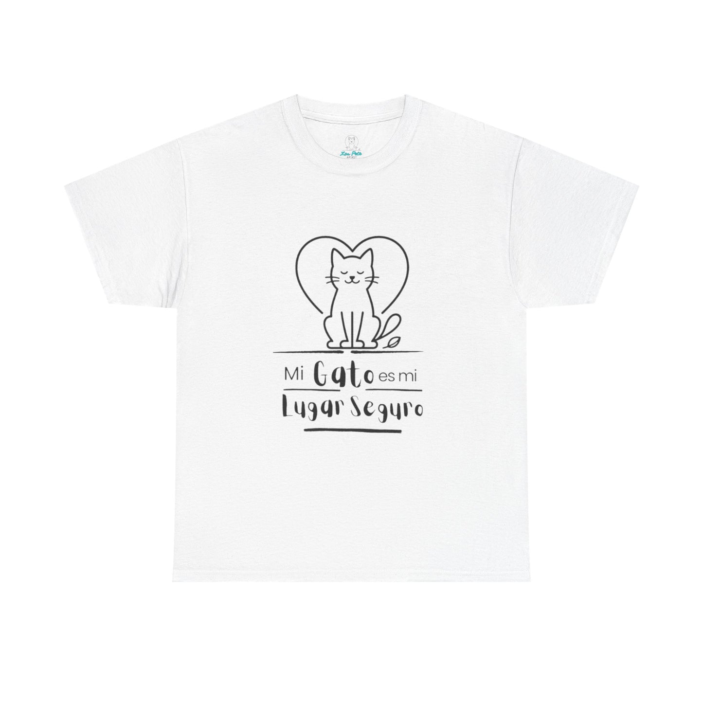 Mi Gato Es Mi Lugar Seguro Camiseta – T-Shirt Suave para Amantes de los Gatos | Diseño en Español