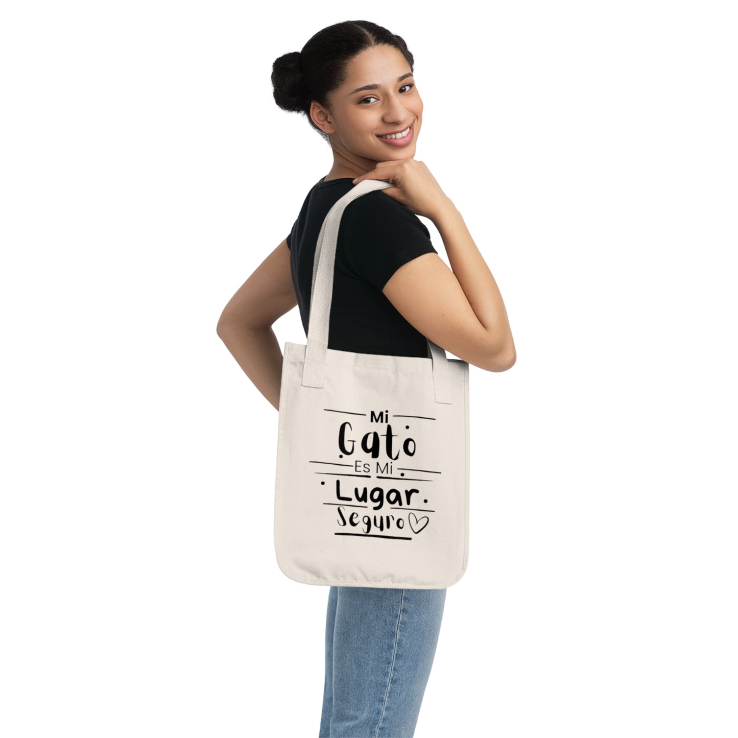 Tote Bag “Mi Gato es Mi Lugar Seguro” — Bolsa Orgánica para Cat Lovers
