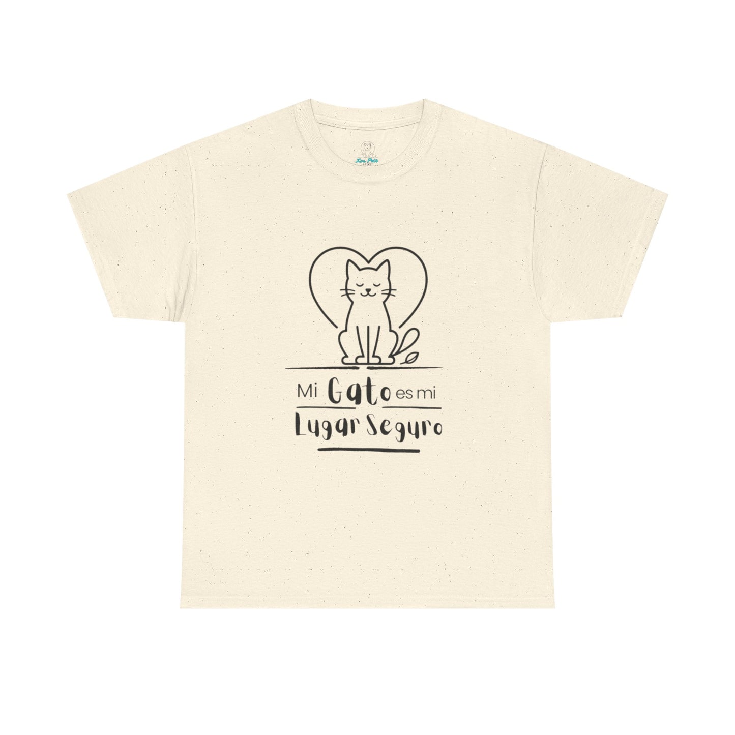 Mi Gato Es Mi Lugar Seguro Camiseta – T-Shirt Suave para Amantes de los Gatos | Diseño en Español