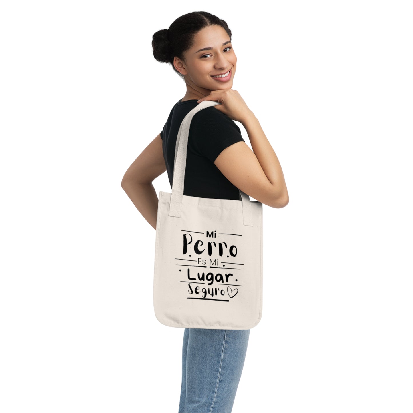 Tote Bag “Mi Perro es Mi Lugar Seguro” — Bolsa Ecológica 100% Orgánica